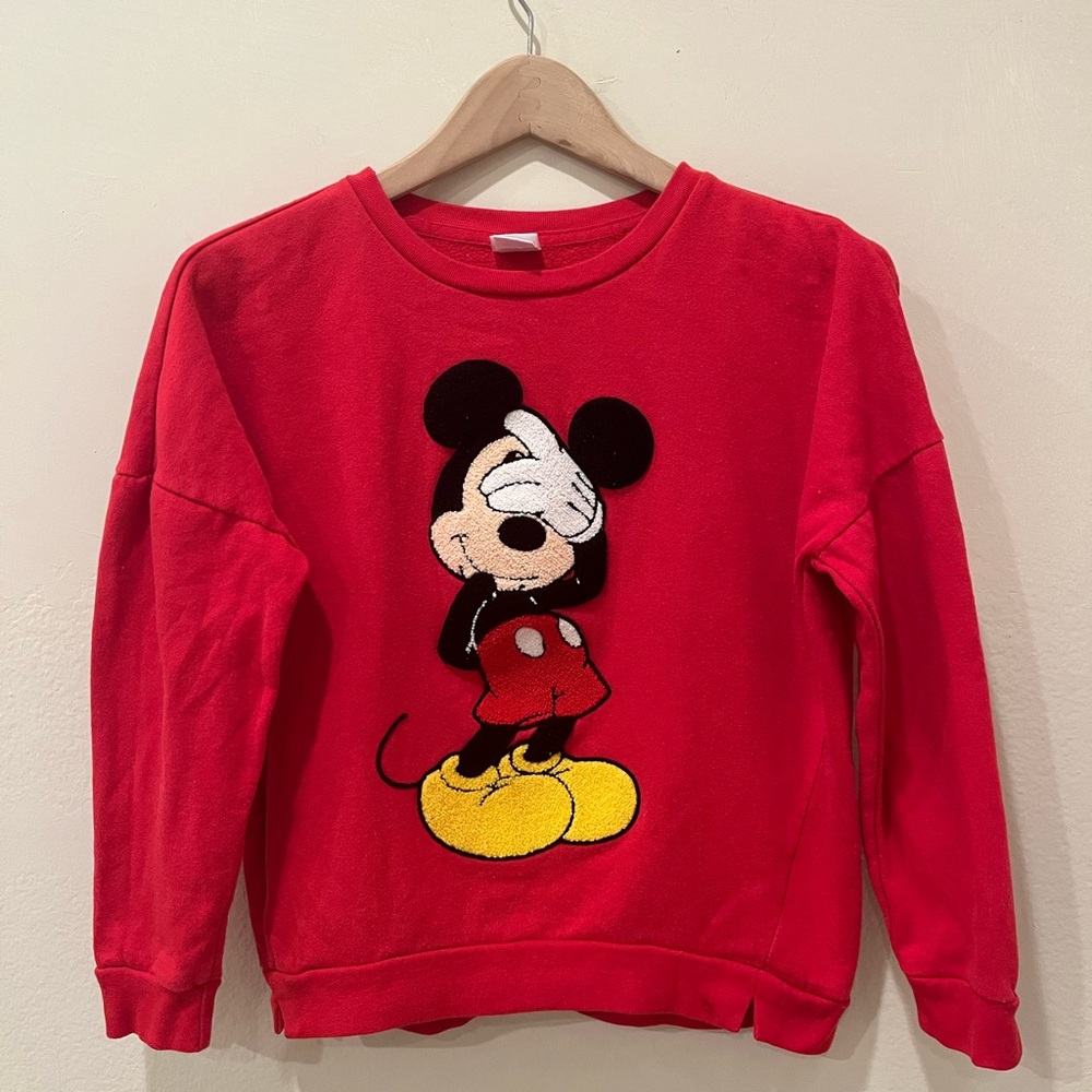 Red Mickey Mouse Sweatshirt